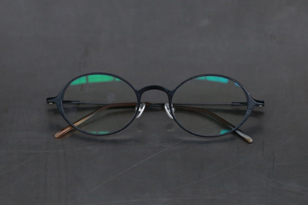 Rigards oval aluminum magnesium alloy frame glasses RG0103AL series collection RG-RG0103AL-HSTM-F black transparent